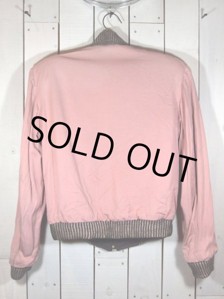 画像4: 1950sカスリ×ピンクリバーシブルギャバジャン (4)