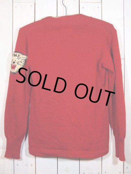 画像2: 1950s【LambKnit】レタードカーディガン　Size36 (2)