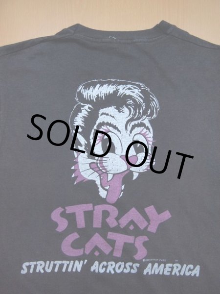 画像4: 1980s〝ストレイキャッツ〟83年STRUTTIN' ACROSS AMERICAツアーTシャツ (4)