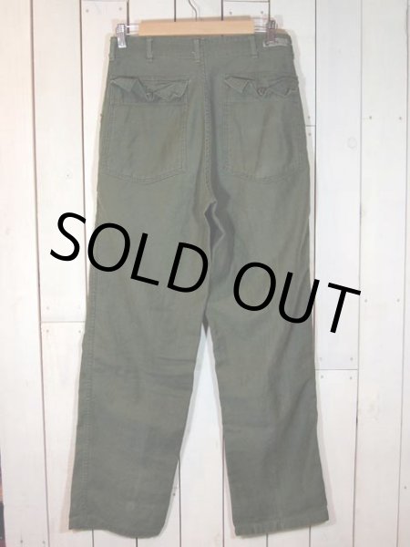 画像2: 1970s【US.ARMY】コットンベイカーパンツ　w32 (2)