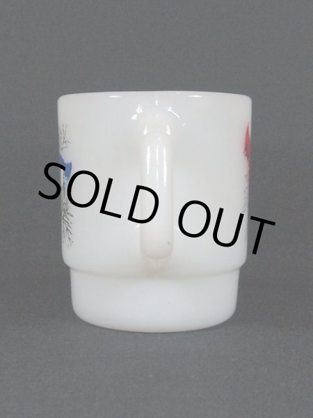 画像2: 60s-70sFireKing(ファイヤーキング)スタッキングマグ・カーディナル＆ブルージェイ (2)