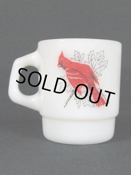 画像3: 60s-70sFireKing(ファイヤーキング)スタッキングマグ・カーディナル＆ブルージェイ (3)