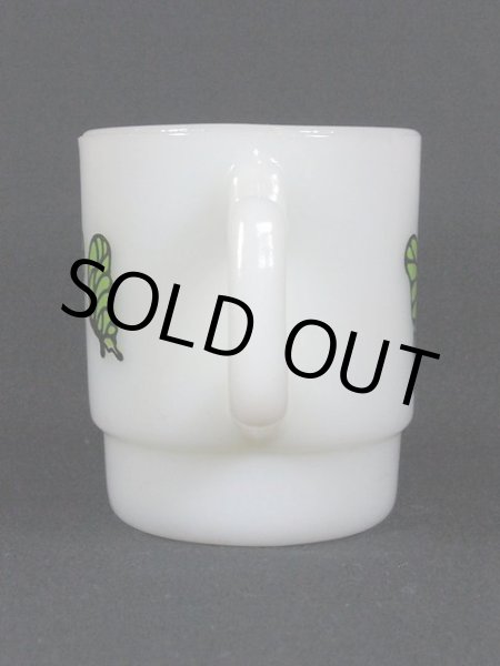 画像2: 70s-80sFireKing(ファイヤーキング)スタッキングマグ・バタフライ(グリーン) (2)