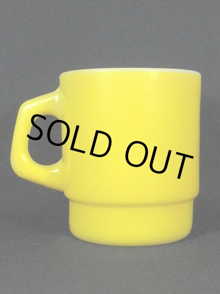 画像3: 1960s-70s【FireKing】スタッキングマグ・イエロー (3)