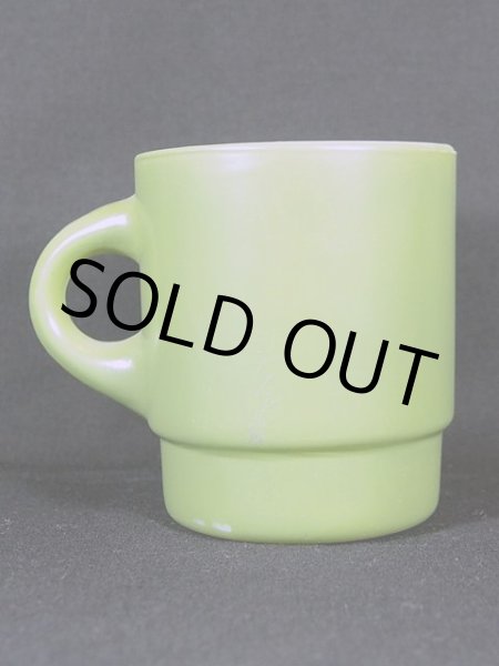 画像3: 1960s【FireKing】スタッキングマグ・グリーン (3)