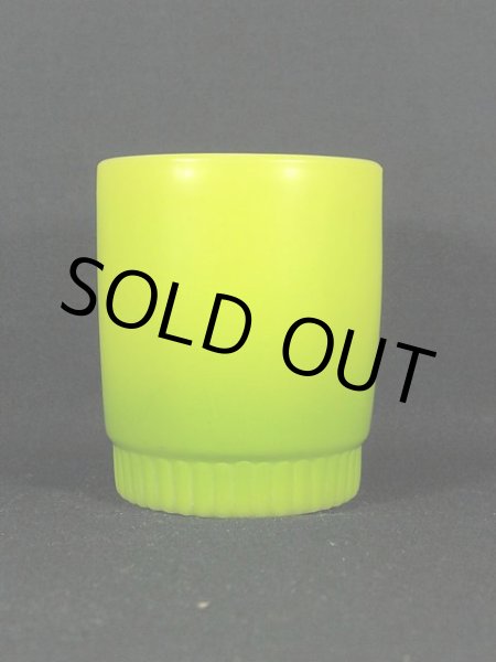 画像4: 1960s-70s【FireKing】リブボトムマグ・黄緑 (4)