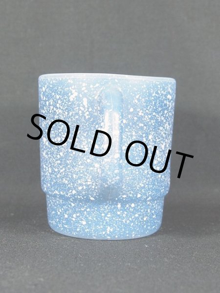 画像2: 1960s【FireKing】スタッキングマグ・ブルーグラニット (2)