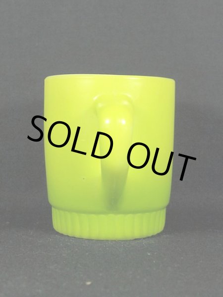 画像2: 1960s-70s【FireKing】リブボトムマグ・黄緑 (2)