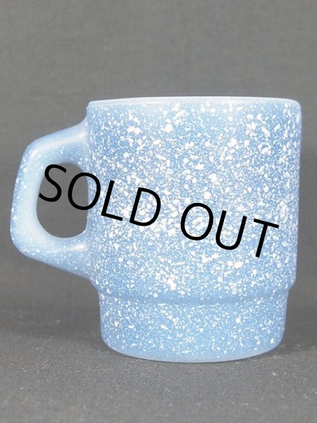 画像3: 1960s【FireKing】スタッキングマグ・ブルーグラニット (3)