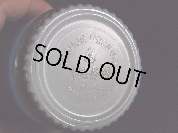 画像5: 1960s【FireKing】リブボトムマグ・青黒 (5)