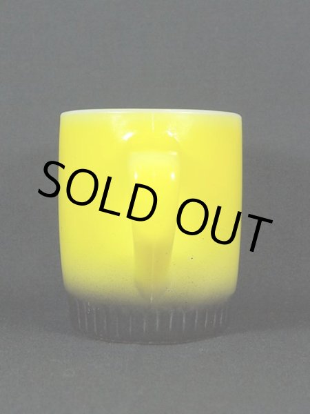 画像2: 1960s【FireKing】リブボトムマグ・黄黒 (2)