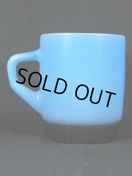 画像3: 1960s【FireKing】リブボトムマグ・青黒 (3)