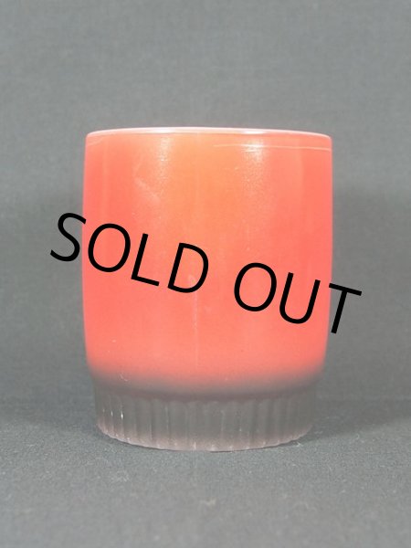 画像4: 1960s【FireKing】リブボトムマグ・赤黒 (4)