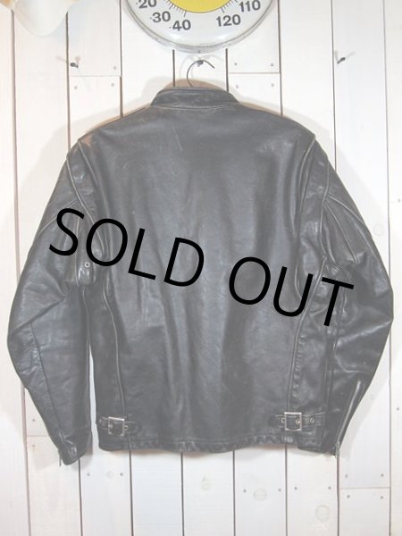 画像2: 【Schott】シングルライダースジャケット　実寸36 (2)