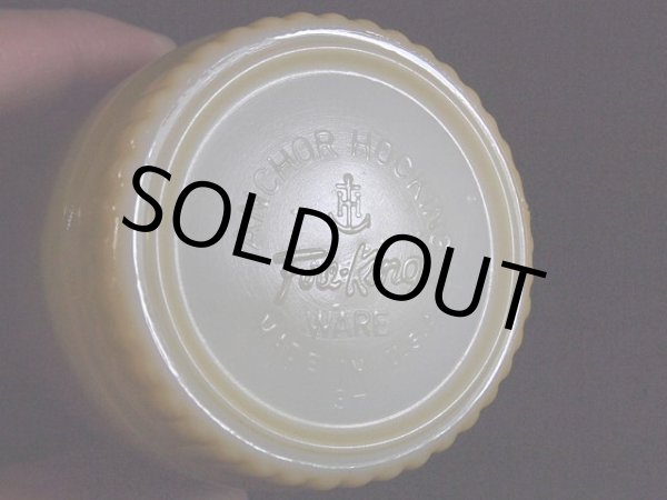 画像5: 1960s【FireKing】リブボトムマグ・黄 (5)