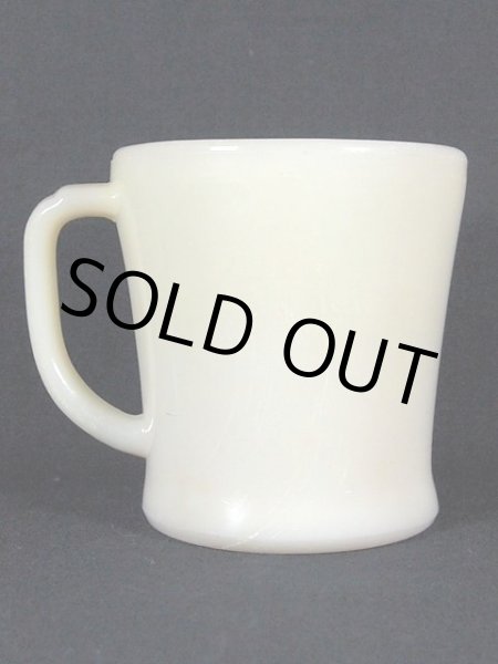 画像3: 1940s-50s【FireKing】Dハンドルマグ・アイボリー?フラットボトム? (3)