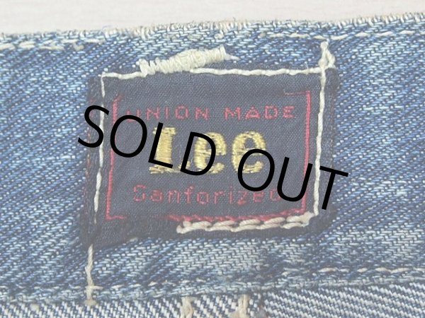 画像3: 1940s【LEE】101Z RIDERS センター赤 (3)