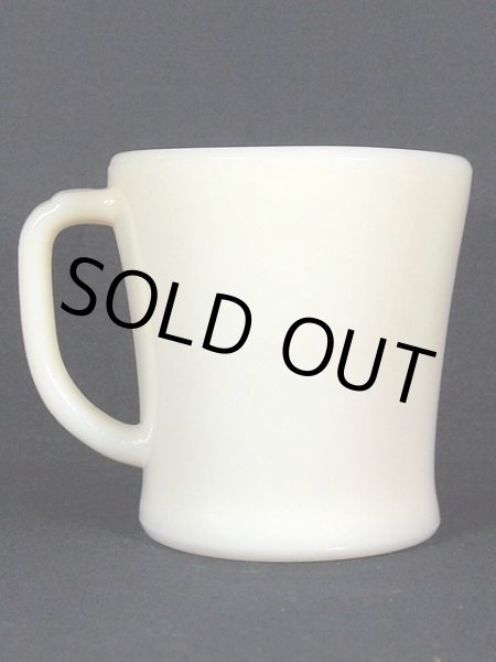 画像3: 1940s-50s【FireKing】Dハンドルマグ・アイボリー?フラットボトム? (3)