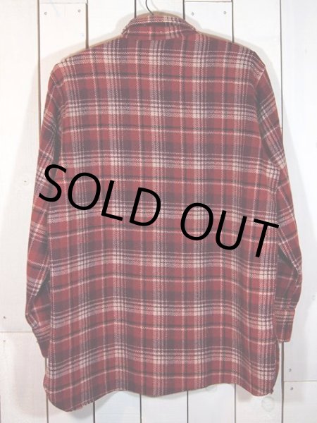 画像2: 1940s【MarkTwain】マチ付ウールシャツ (2)