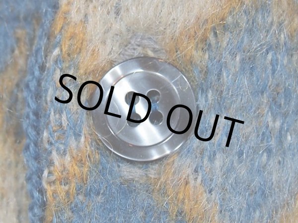 画像4: 1960sダイヤ柄モヘアカーディガン (4)