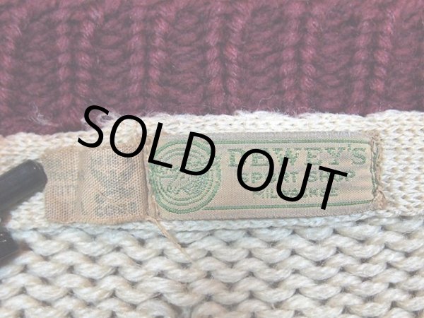 画像3: 1930s-1940s【DEWEY'S】ツートンレタードニットセーター (3)