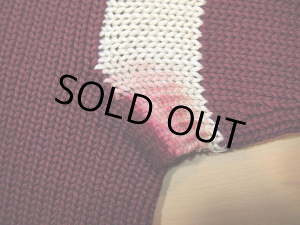 画像4: 1930s-1940s【DEWEY'S】ツートンレタードニットセーター (4)