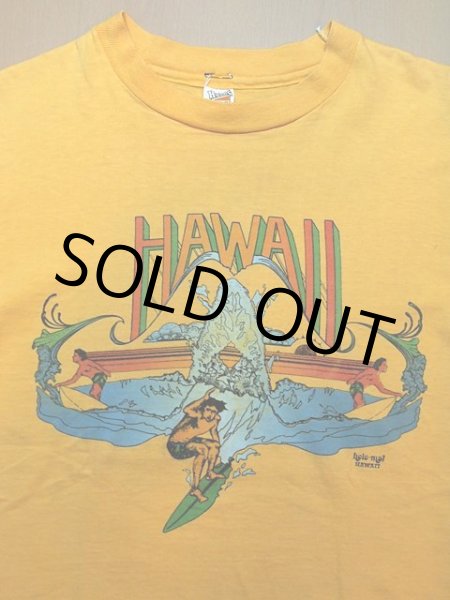 画像1: 1970s【Hanes】HAWAIIサーフTシャツ (1)