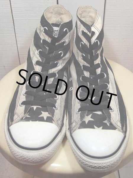 画像2: 1990sUSA製【CONVERSE ALLSTAR】スターズ＆バーズ白黒(星条旗柄)Hi　9 (2)