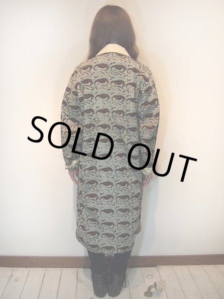 画像4: 1960sタツノオトシゴ柄ガウン (4)