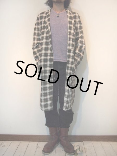 画像4: 1960sオンブレーチェックネルガウン (4)