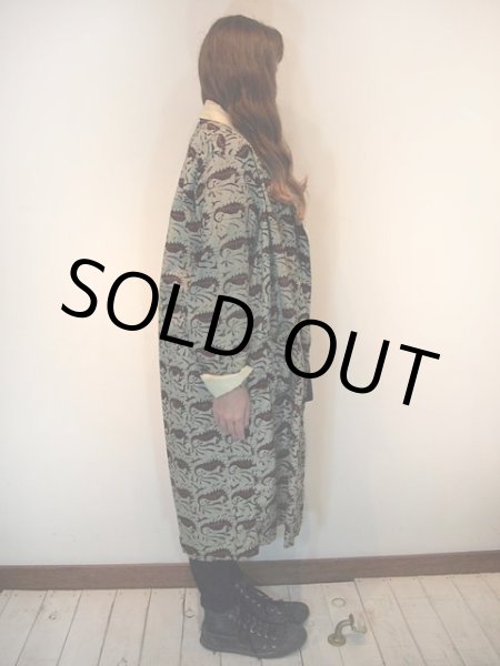 画像3: 1960sタツノオトシゴ柄ガウン (3)
