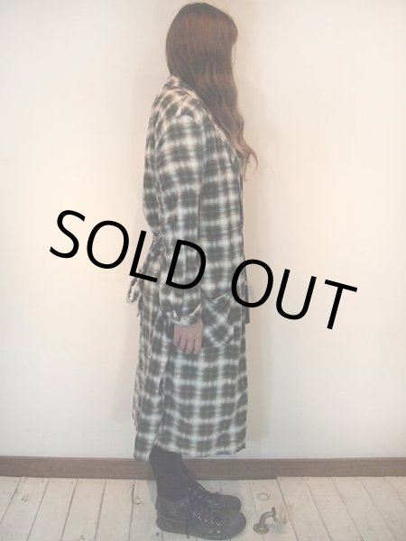 画像2: 1960sオンブレーチェックネルガウン (2)