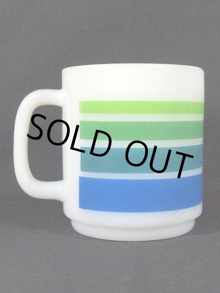 画像3: 【Glasbake】スタッキングマグ・ストライプ緑×青 (3)