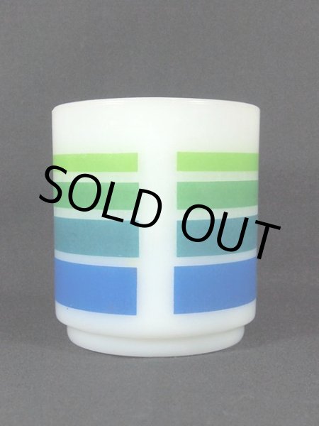 画像4: 【Glasbake】スタッキングマグ・ストライプ緑×青 (4)