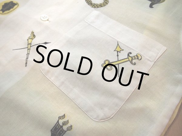 画像5: SALE!! 1960s【ARROW】総柄切替コットンシャツ (5)