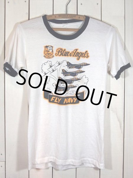画像2: 1970s【US.NAVY  Blue Angels】リンガーTシャツ (2)
