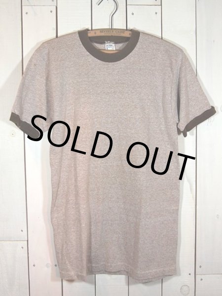 画像2: 1970s【TOWNCRAFT】杢ブラウン無地リンガーTシャツ (2)