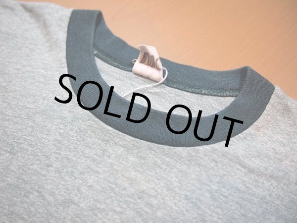 画像5: 1970s【TOWNCRAFT】杢グリーン無地リンガーTシャツ (5)