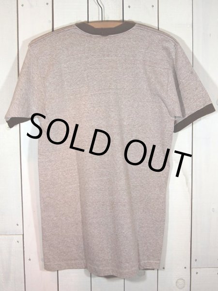 画像3: 1970s【TOWNCRAFT】杢ブラウン無地リンガーTシャツ (3)