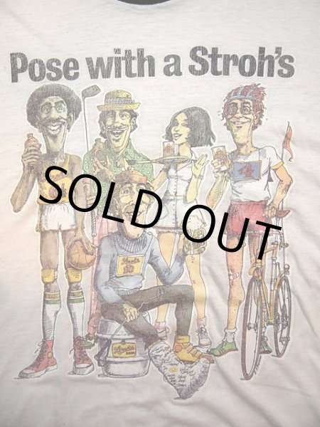 画像5: 1970ｓ【Stroh's Beer】リンガーTシャツ (5)