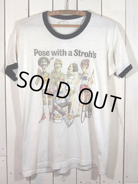 画像2: 1970ｓ【Stroh's Beer】リンガーTシャツ (2)