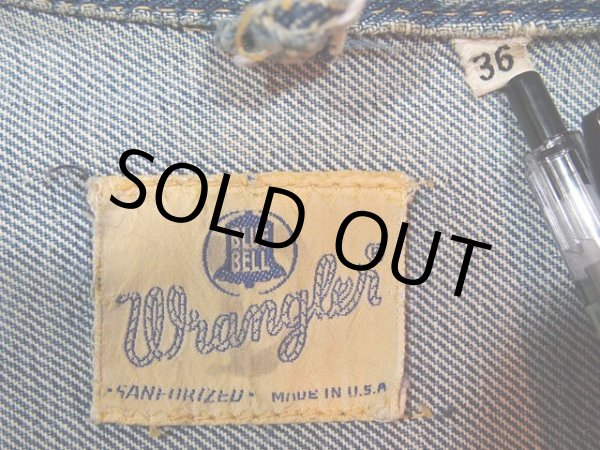 画像3: 1960s【Wrangler】縦ベル24MJZデニムジャケット　Size36 (3)