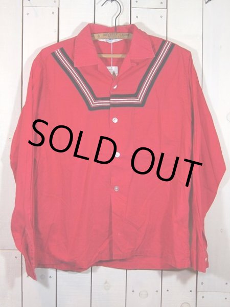 画像2: 1960s【PILGRIM】チェーンステッチ刺繍ボックスシャツ (2)