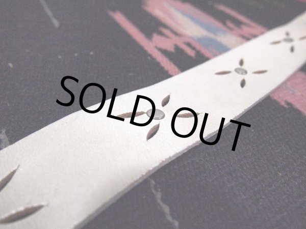 画像5: 1970s【TOWNCRAFT】ホワイトレザーベルト (5)