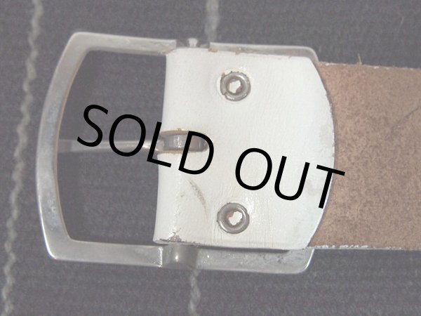 画像4: 1970s【TOWNCRAFT】ホワイトレザーベルト (4)