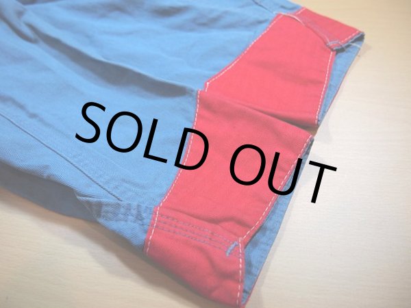 画像5: 1950sツートンヘリンボーンチェーンステッチ刺繍ショップコート (5)