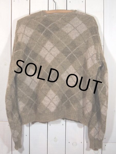 画像2: 1960sアーガイルニットカーディガン (2)