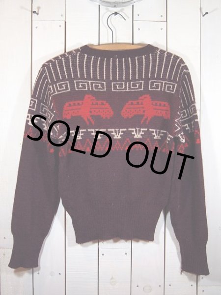 画像2: 1950sサンダーバード柄ニットセーター (2)