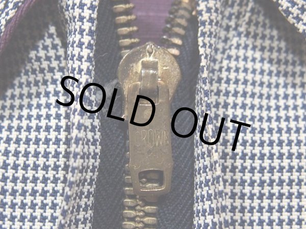 画像5: SALE!! 1950sパープル×千鳥リバーシブルギャバジャン (5)