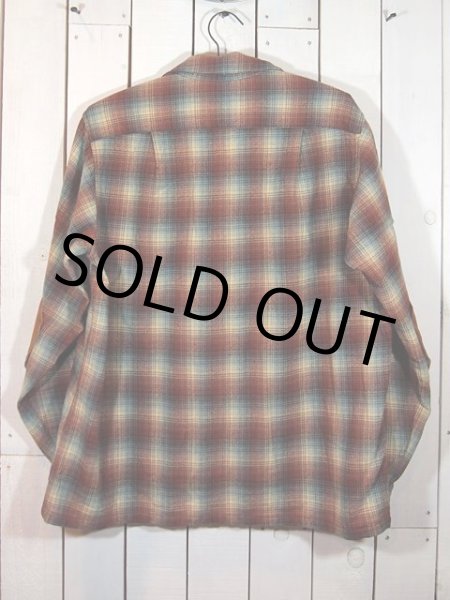 画像2: 1950s【PENDLETON】オンブレーチェックウールシャツ (2)